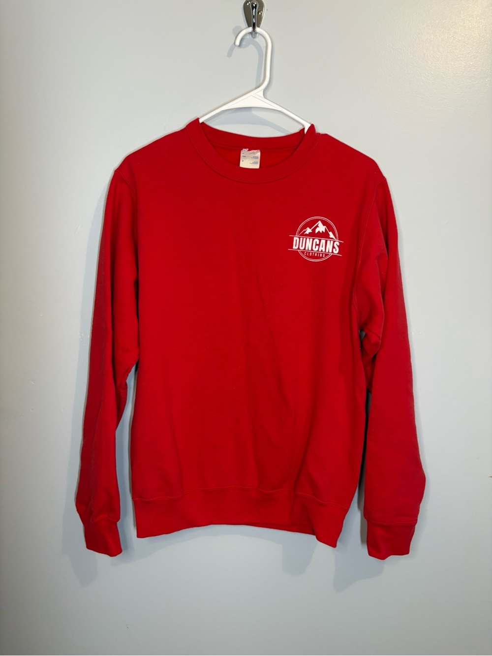 Vintage Red Crewneck Sweatshirt Duncans Clothing Great Smoky Mountains Dog Jeep